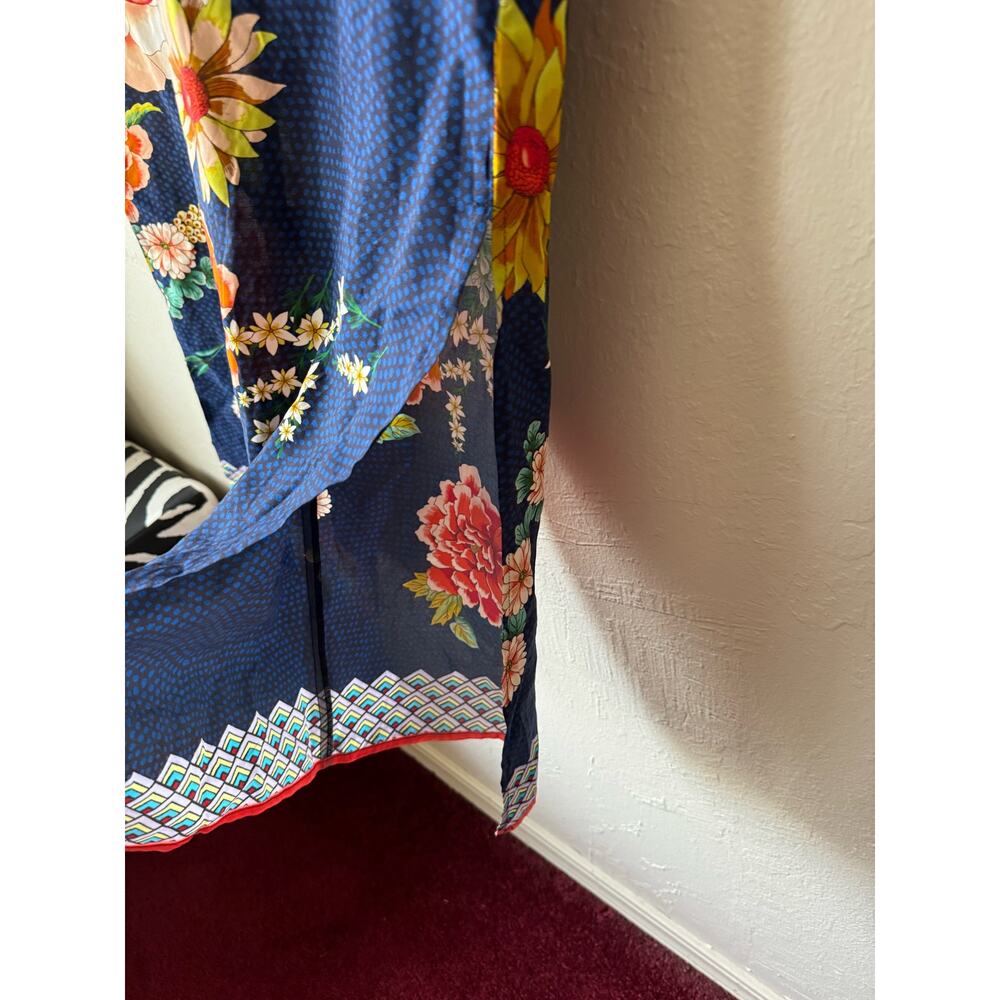 NWOT Johnny Was Floral Border Side Split Leg Pants Size S - Picture 5 of 9